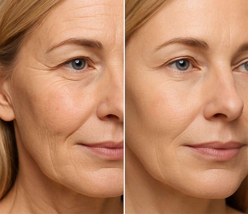 Lines and Wrinkles Skin Treatment - Before and After
